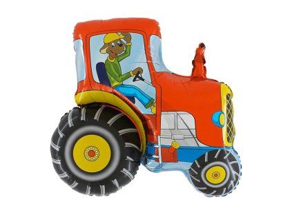 Fóliový balónek 70 cm červený Traktor