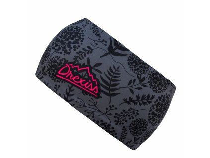 Drexiss funkční čelenka FLOWERS ALL - GREY DOSPĚLÁ jaro/léto