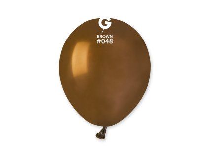 Kulaté latexové balónky 13cm Hnědá 100ks #048