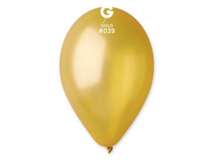 Kulaté latexové balónky 30cm Metalická zlatá 50ks #039