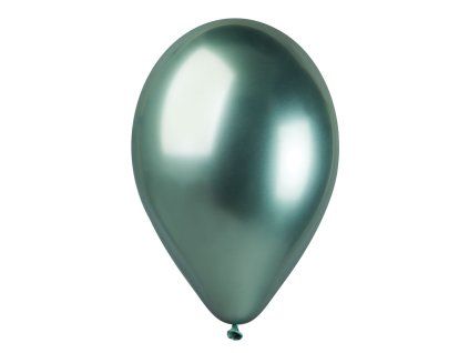 Chromový latexový balónek 33 cm - SHINY Zelená #093