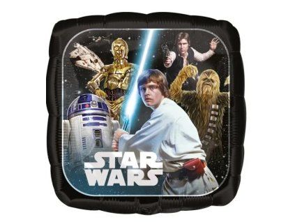 43 cm fóliový balónek čtverec - STAR WARS