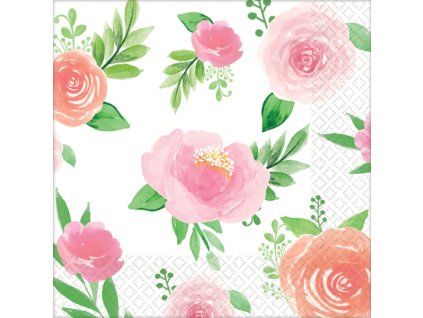 Ubrousky Party Floral Baby 25 x 25 cm