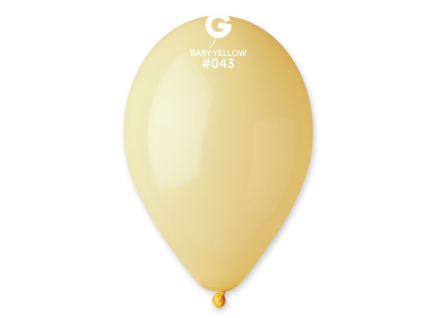 Kulatý latexový balónek 30 cm - Baby žlutý #043