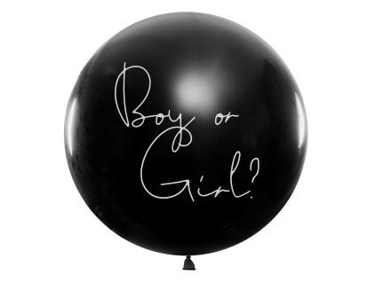 Latexový balón s konfetami 100cm Růžové konfety Boy or Girl?