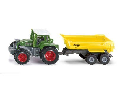 SIKU Blister 1605 - Traktor Fendt s přívěsem Krampe