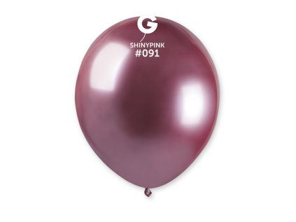 Výhodné balení 100ks Chromový latexový balónek 13 cm #090 - SHINY Růžová