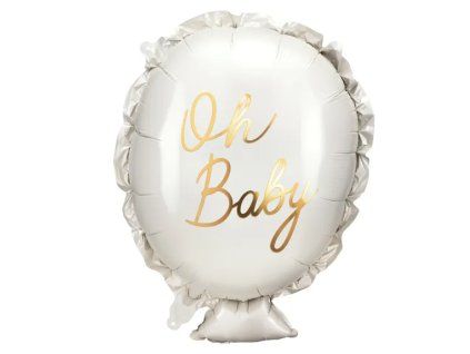 Fóliový balónek Oh Baby - 53 cm - béžový