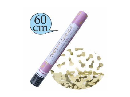 Konfety vystřelovací Penis Metalický 60cm