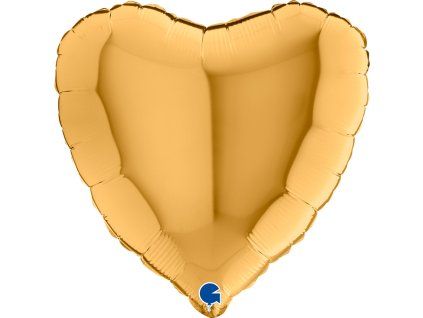 Fóliový balónek srdce 46cm Zlaté