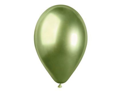 Chromový latexový balónek 33 cm - Shiny Kiwi zelený #105