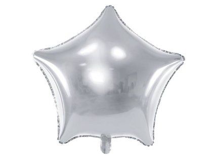48 cm fóliový balónek - Hvězda stříbrná
