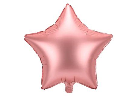 48 cm fóliový balónek - Hvězda rosegold