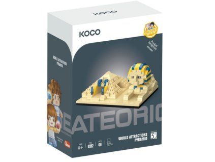 KOCO Stavebnice Pyramida se Sfingou 410 dílků 11,5x8x5,5 cm