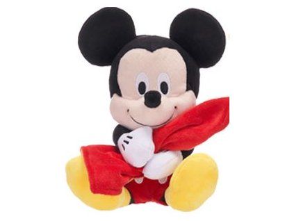 Disney - Plyšová sedící postavička s dekou - 21 cm