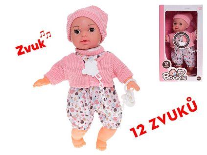 Panenka miminko s dudlíkem 12 zvuků