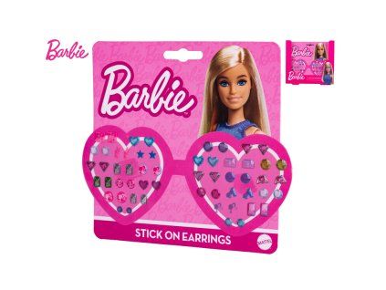 Barbie - náušnice nalepovací na kartě 24ks
