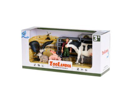 Zoolandia - Krava so zvieratkami z farmy a doplnky