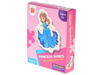 Puzzle Princezny 17 dílků 6 obrázků