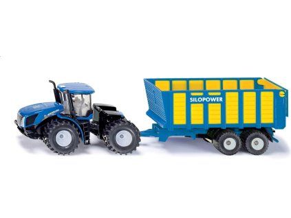 SIKU Farmer - Traktor New Holland s přívěsem Joskin, 1:50