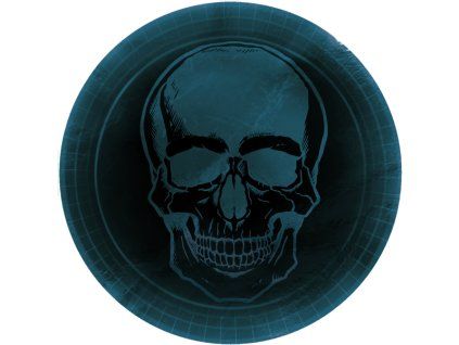Papírové talíře Halloween - Boneshine Fever 23 cm 8 ks