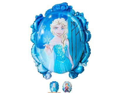 Fóliový balónek zrcadlo 45 × 59 cm Anna a Elsa Frozen