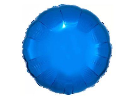 Fóliový balónek kulatý - modrý 43 cm