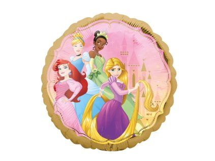 Fóliový balónek kulatý 43 cm Disney princezny