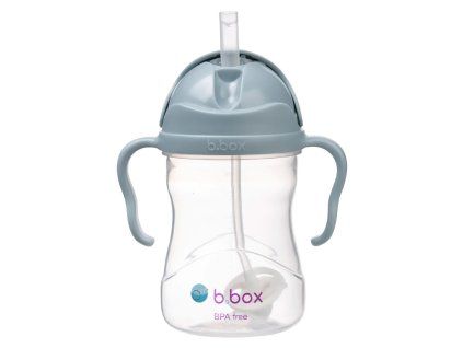 B.Box Hrneček s brčkem - modrý 240 ml