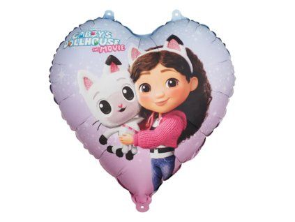 Fóliový balónek srdce - Gábinin Kouzelný domek - 35 cm