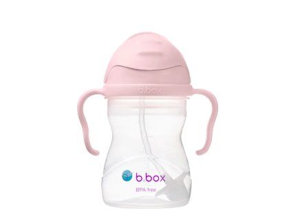 B.box Hrneček s brčkem - růžový 240 ml