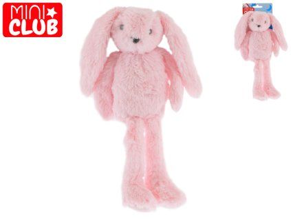 Zajíček růžový plyšový 37 cm