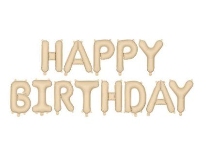 Fóliový balónkový nápis - HAPPY BIRTHDAY- různé barvy