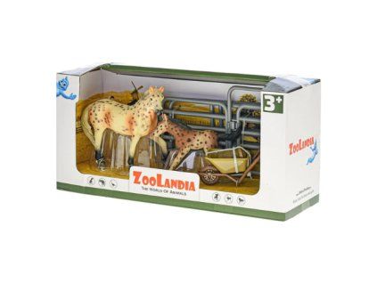ZooLandia Farmář se strakatým koněm a hříbětem