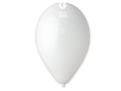 Kulatý latexový balónek 30cm Bílá 100ks #001