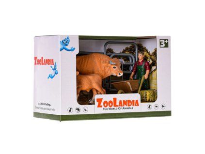 ZooLandia Farmár s býkom a teliatkom