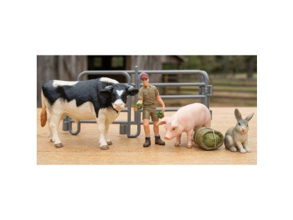 ZooLandia Farmář s býkem, prasnicí a dalšími zvířátky