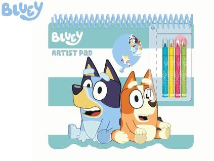 Bluey Sada blok s omalovánkami, samolepkami a fixami