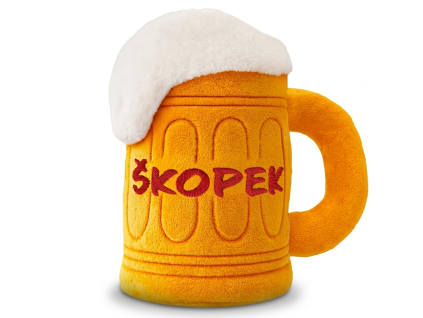 Škopek piva plyšový 20 cm zpívá lidovky