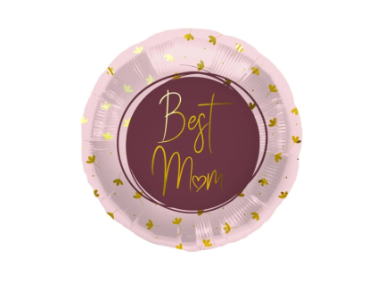 Fóliový balónek kulatý Best Mom 45 cm