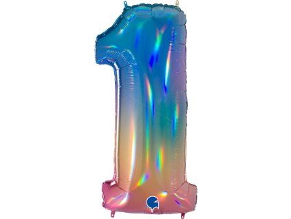811RH Number 1 Colourful Rainbow