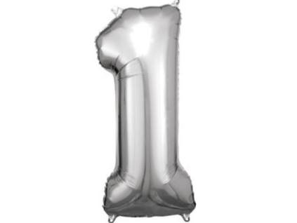 Balónek fóliový 86 cm číslice 1