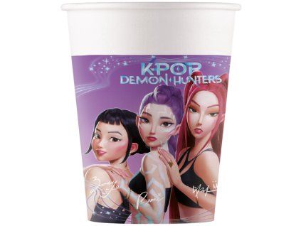Kelímky papírové K-Pop Lovkyně démonů 8 ks 200 ml