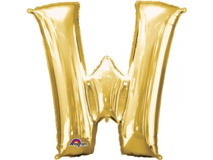 Fóliový balónek 83 cm písmeno W, dvě barvy