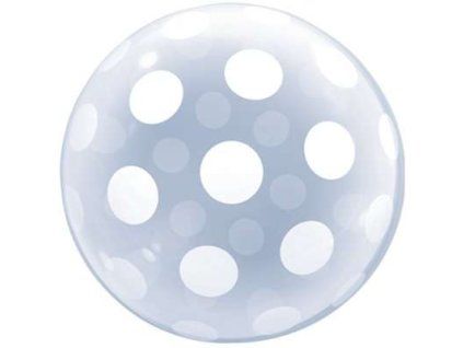 Balónková bublina Puntíky průhledná 61 cm