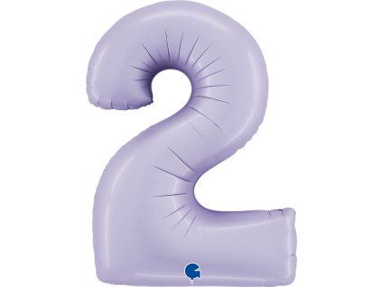 Fóliový balónek 102 cm číslo 2 fialová