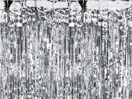 Párty závěs stříbrný 100×200 cm