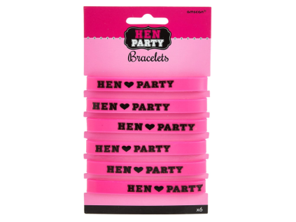 Silikonové náramky Hen Party - 6 ks