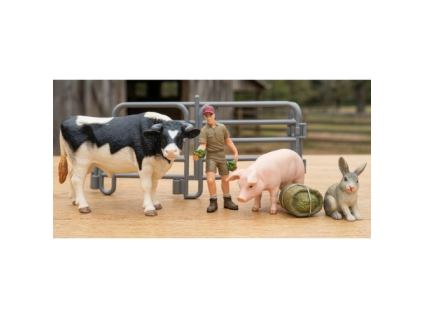 ZooLandia Farmář s býkem, prasnicí a dalšími zvířátky
