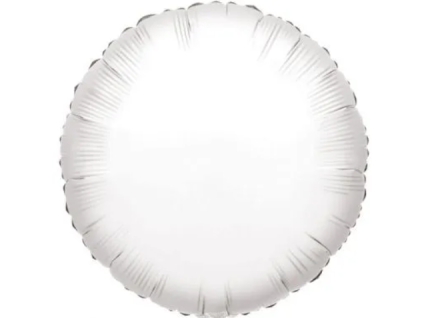 Fóliový balónek kulatý - bílý - 46 cm